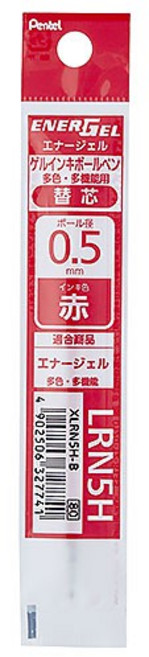 【文具通】Pentel 飛龍 XBLC35 極速 三色筆 XBLW355 三用筆 0.5 A1100758, 紅色, 鋼珠筆芯 XLRN5H-B 2支