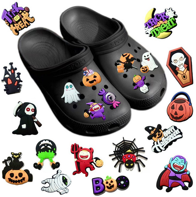 SimHm 할로윈 테마 슬리퍼 장식 액세서리 공포의 슬리퍼 액세서리 세트