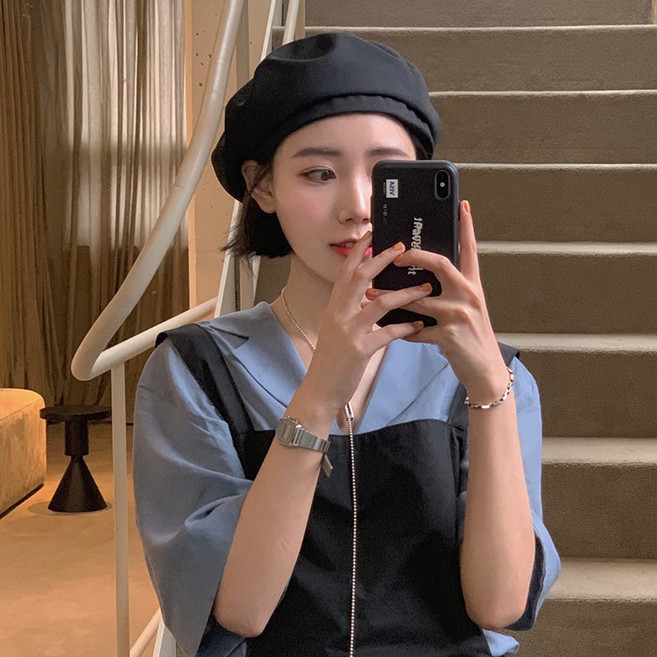 여성 바리스타 헌팅캡 모자 베레모 카페 알바 단체모자 유니폼용