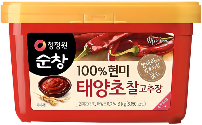 청정원순창 현미 태양초 찰고추장, 3kg, 1개