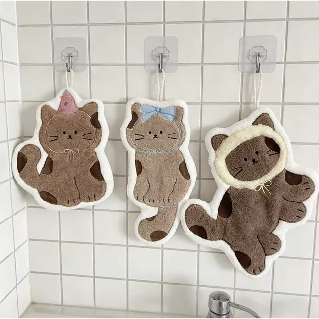 (3장 한세트) 러블리캣 고양이3종 핸드타올세트_라이라이, 혼합, 1세트