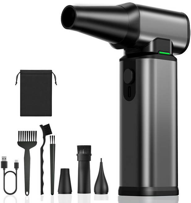 Tenmiro 강력 무선 에어건 미니 송풍기 무극 속도 조절 메탈 케이스, W17