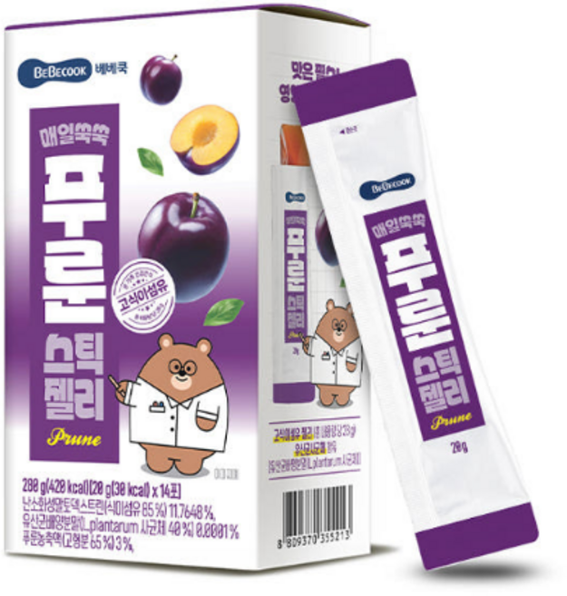 매일 쑥쑥 푸룬 스틱젤리, 20g, 9개