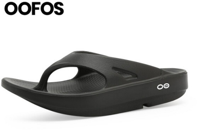 [우포스] 오리지널 리커버리 쪼리 플립플랍 블랙 발편한 슬리퍼 (OORIGINAL-BLACK)