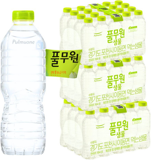 풀무원샘물 무라벨 생수 330ml, 60개
