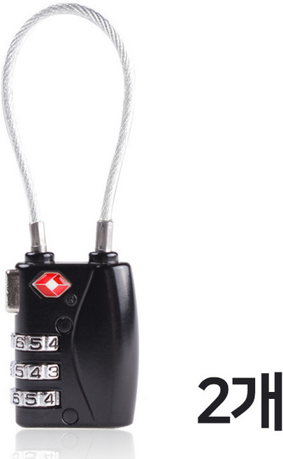 허니비 TSA 와이어형 자물쇠 TSA719 블랙