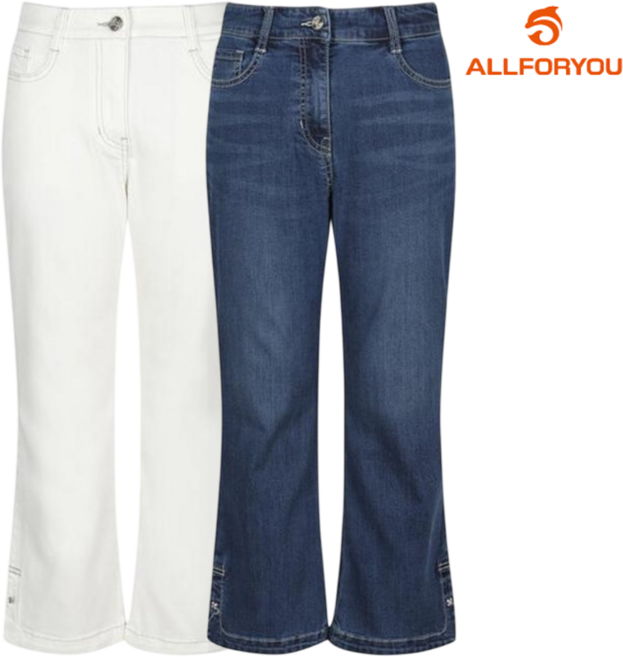 올포유 여성 청바지 봄 여름 이밴드 부츠컷 생지 데님 팬츠