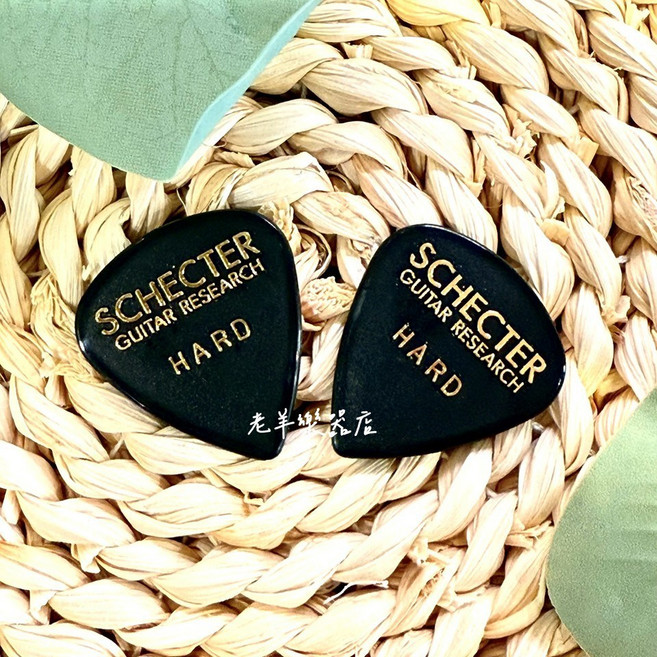 SCHECTER 黑色燙金 中水滴 彈片, 1個, Hard (1.2mm)