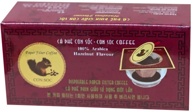 베트남 위즐커피 콘삭 루왁 다람쥐똥커피 아라비카 헤이즐넛 레드패키지 드립백커피, 1박스, 10개입, 160g