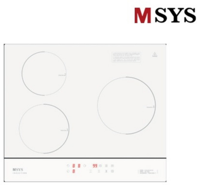 한샘 MSYS 엠시스 주방 인덕션 3구 쿡탑 화이트 CTB-MS523YDWH, 빌트인, 한샘 MSYS 인덕션3구쿡탑 CTB-MS523YDWH