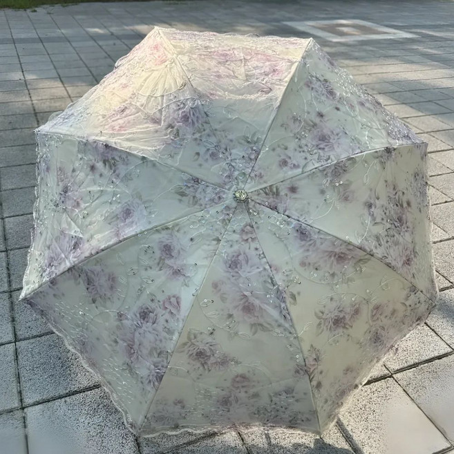 맹이들맘 고급 레이스 자수 암막 우양산