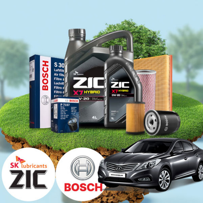 그랜저HG(15~16) 2.4(하브) 가솔린 지크 X7 0W20 하이브리드 엔진오일세트, 1개