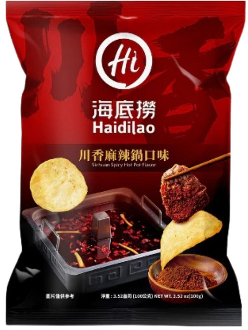 Hi Haidilao 海底撈 川香麻辣鍋洋芋片, 1個, 50g