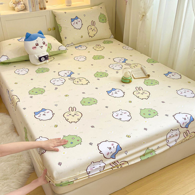 치이카와 귀여운 침대용품 매트리스커버 캐릭터 침대 커버+베갯잇