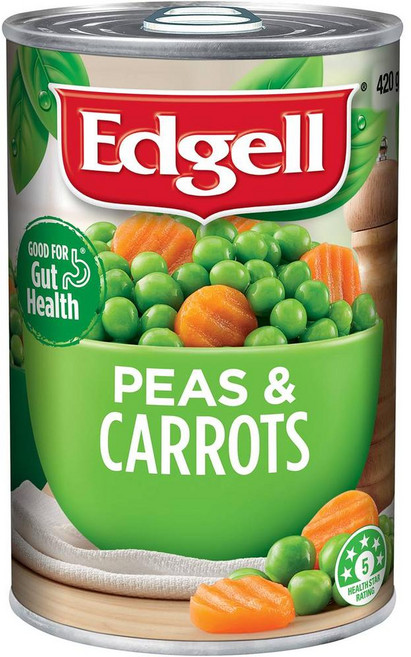 호주 에젤 Edgell Peas & Carrots 완두콩 & 당근 통조림, 3개, 420g