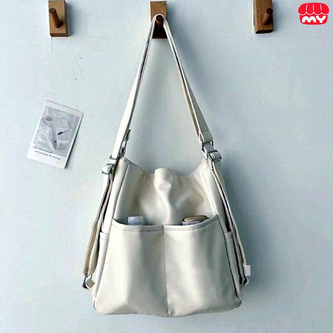 레더백 수납 많은 크로스 백팩 가죽가방 대학생 20대 여성