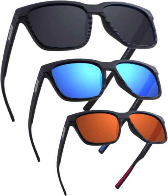 오버사이즈 빅사이즈 패션 스포츠 대형 선글라스 편광 낚시 골프 야구 남여공용, 스탠다드 사이즈, 블루 편광, 1개