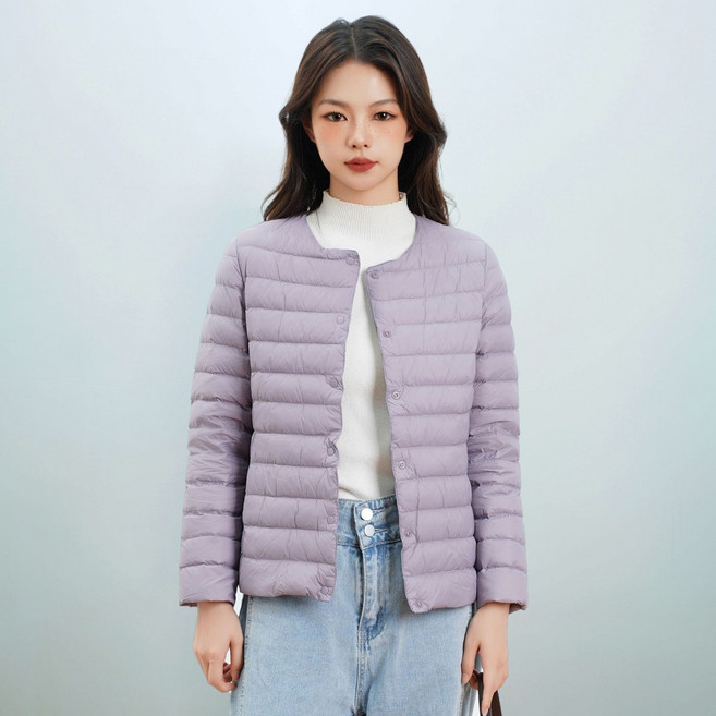 트렌드윙 90%오리 솜털 여성 V넥 라운드넥 가벼운 경량 패딩 점퍼