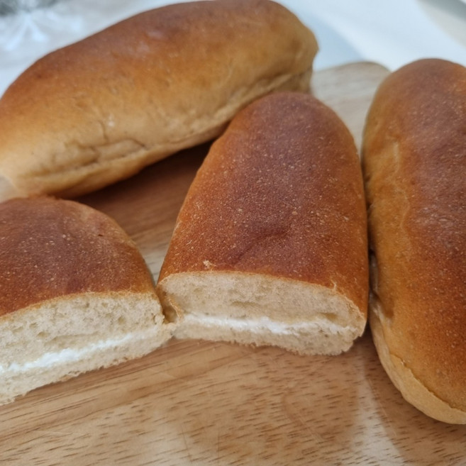 맘모스빵 100%통밀빵 옥수수모닝빵 우리밀 비건빵 건강한빵 통곡물빵, 토종 통밀크림빵(4개입), 220g, 4개