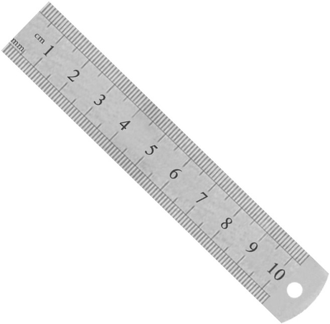 10mm 스텐 철자 직자 스틸자 A타입 10cm, 실버, 1개