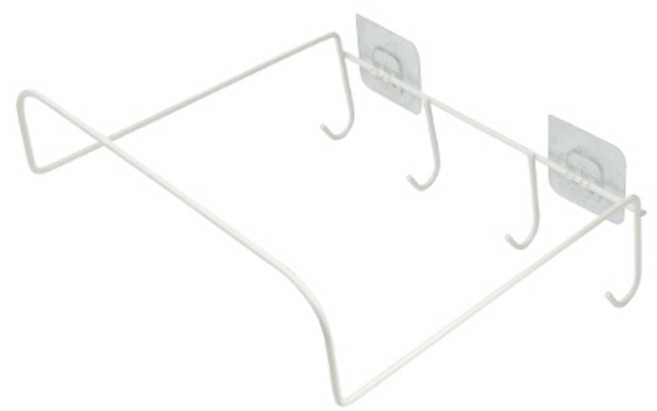 ZIO-BIZ 다용도 대야걸이 무타공 스티커타입 프리미엄 / 부착식 대여걸이 욕실대야걸이 세수대야걸이 세숫대야걸이 욕실용품 욕실정리 욕실수납, 화이트, 1개