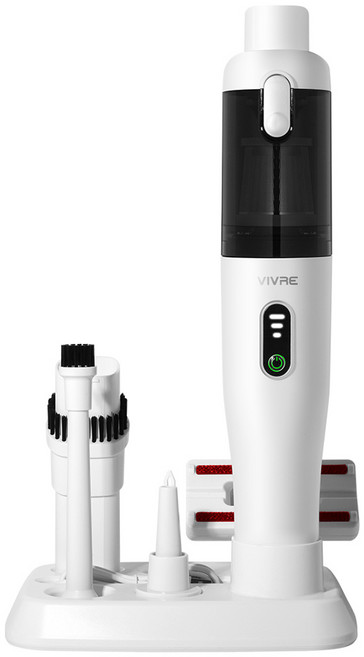 비브르 BLDC 무선 미니 핸디 청소기 차량용 강력 흡입 블로우, v10000, 화이트