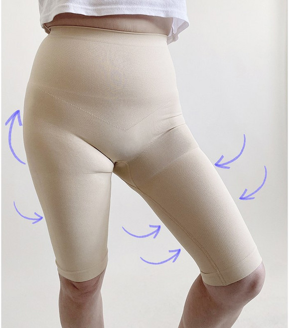 F-XL 5부 허벅지 보정 속바지 (보정속옷 하체 비만 커버 힙업 팬츠 거들 웨딩)