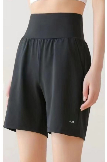 스포츠 반바지 러닝 트레이닝 4부 하프 하이웨스트 요가 바지 허리 포켓