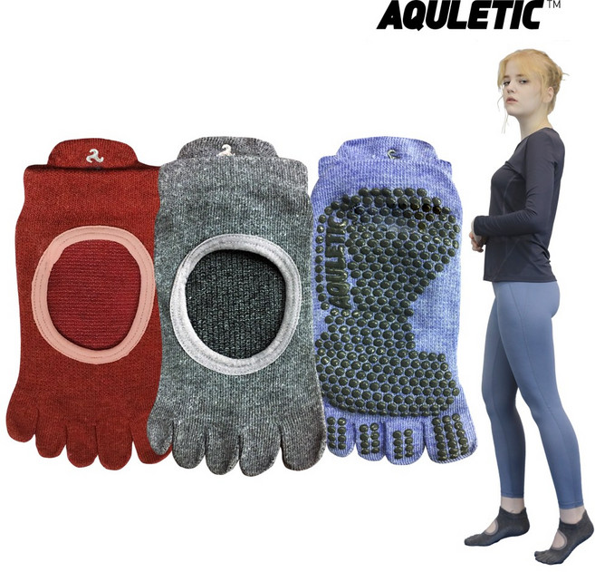 아큘레틱 샬럿 발가락 필라테스 양말 겨울 풀커버 토삭스 신소재 논슬립 요가양말