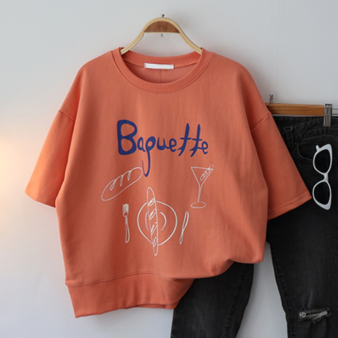 스카이코코 여성 반팔 티셔츠 디너 맨투맨