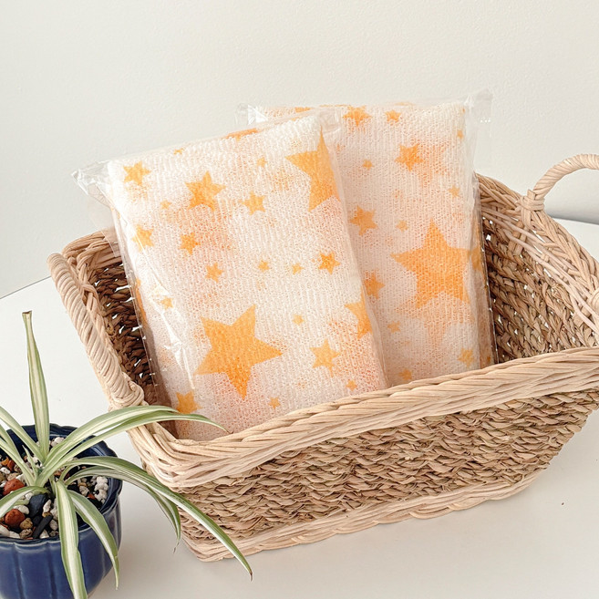 스타샤워타월 국내산 시원한 하드타입, STAR, 1세트, 2개입