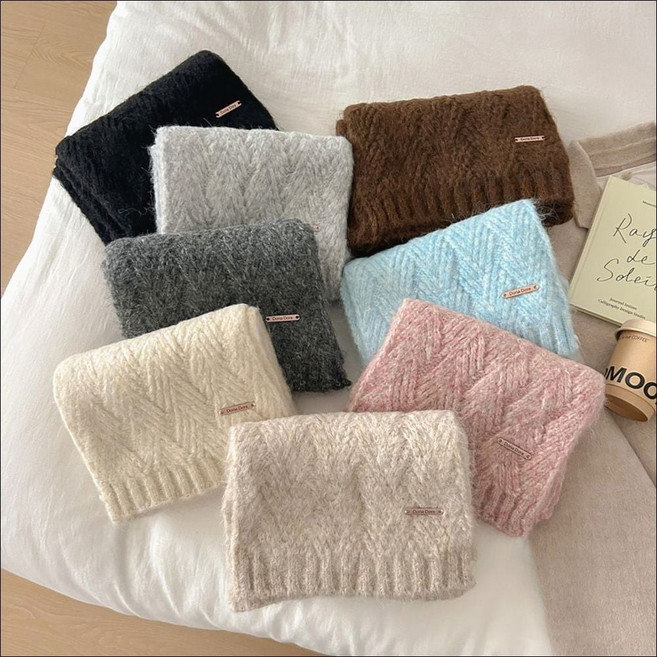 남녀목도리 알파카 혼방머플러 니트 목도리 여성머플러 겨울 울터치 소프트