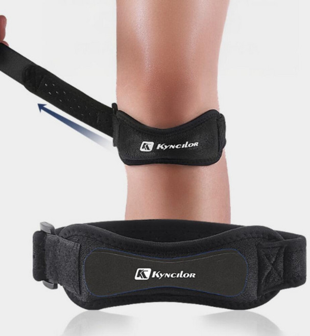 프리미엄 무릎보호대 관절 밴드 런닝 테니스 등산 스포츠 보호밴드 아대 4컬러, 블랙, 1개