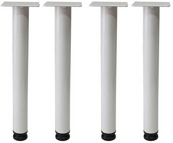 리폼플러스 원형조절다리 300mm 철재 가구다리, 화이트, 4개