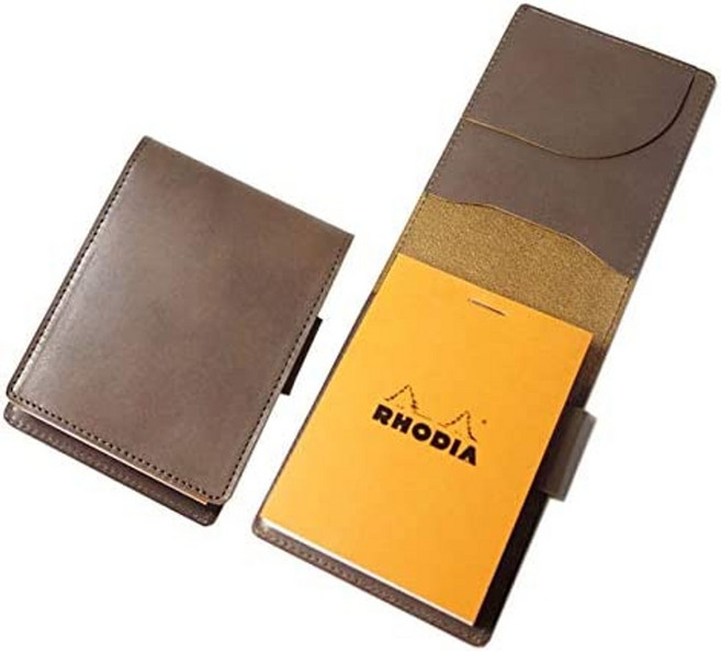 노트 커버 패드 로디아 커버 11호 사이즈 천연가죽 메모장 1장 blk 포함 일본 직배송, 그레이지아쉬