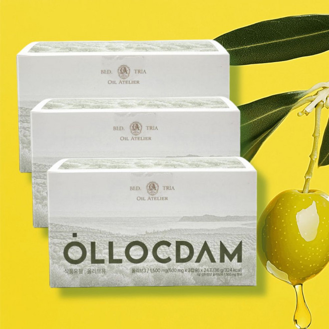 올록담올리브3 올록담 내돈내산 올리브유캡슐, 3개, 24회분