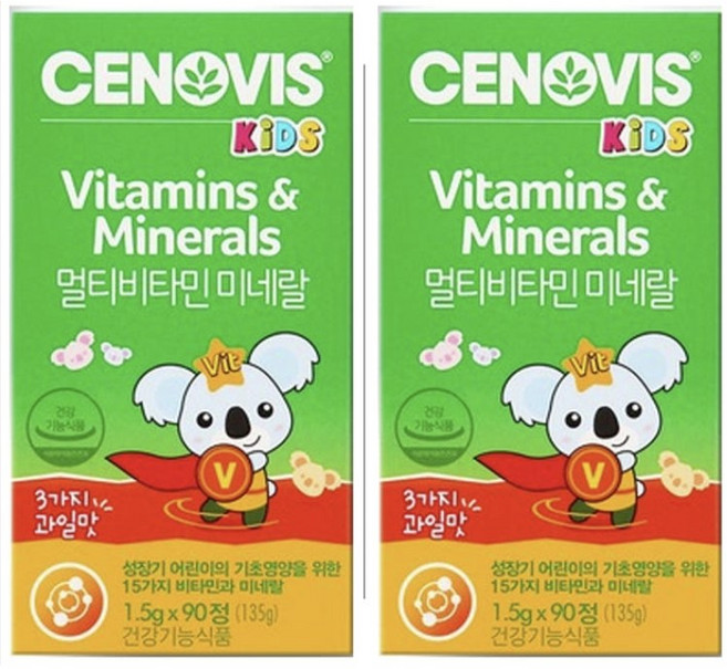 세노비스 키즈 멀티비타민 미네랄, 90정, 2개