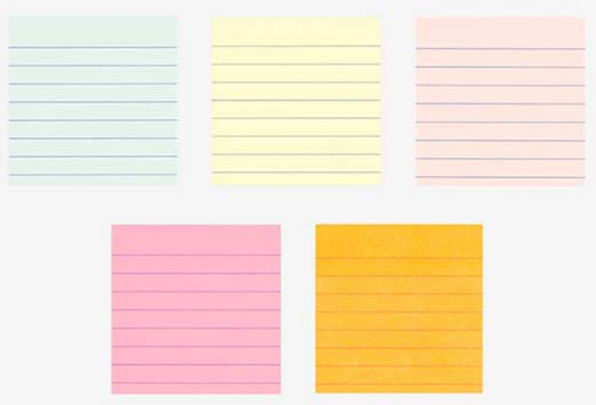 더블에이 라인 스티키노트 점착메모지 76x76 100매, 블루