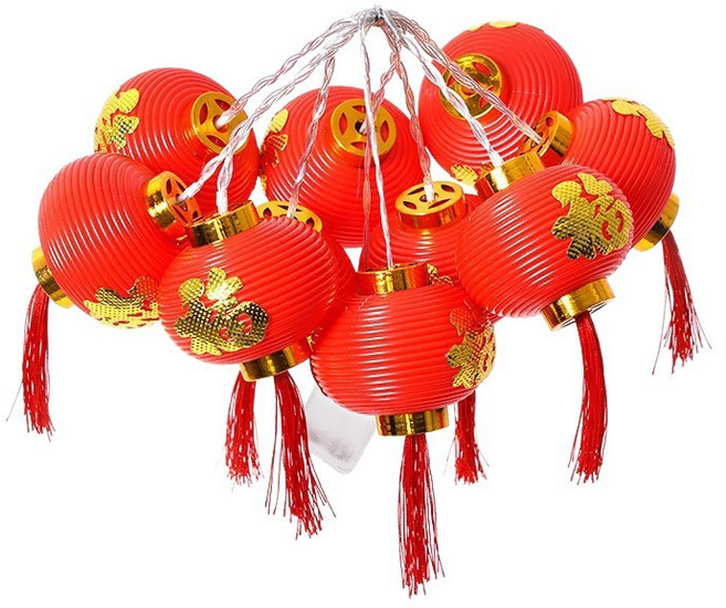 新年造型裝飾燈串 圓燈籠 LED福字燈籠 LED大燈籠燈串, USB款 6米40燈, 1組