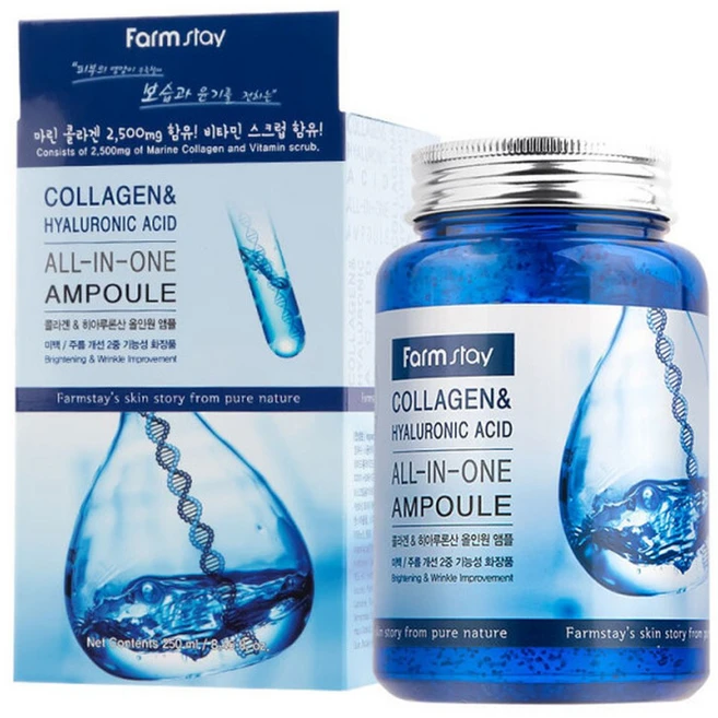 팜스테이 콜라겐 앤 히아루론산 올인원 앰플 250ml, 1개 - 쿠팡