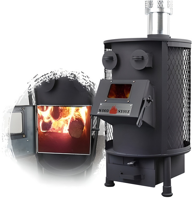 DS산업 DS원형나무난로 화목난로 난로 장작, 화목난로 대