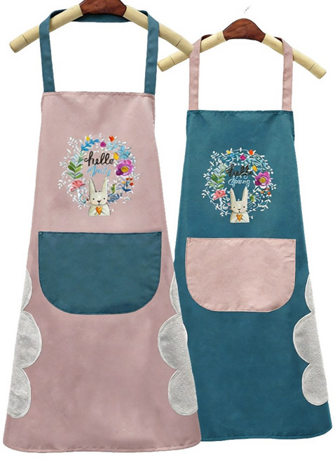 델루르 타올 앞치마 완전 방수, 1개, 핑키핑크