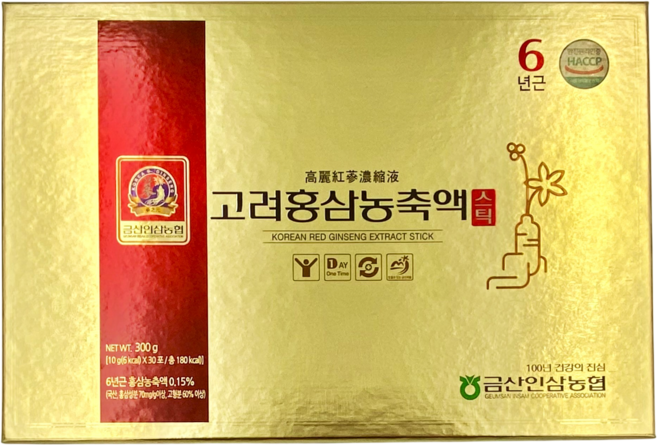 [금산인삼농협] 고려홍삼농축액 스틱, 30개, 10g