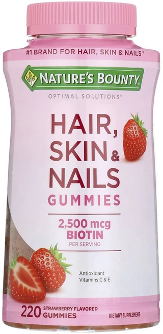 네이쳐스바운티 헤어 스킨 & 네일 비오틴 2500mcg 구미, 220정, 1개 - 쿠팡