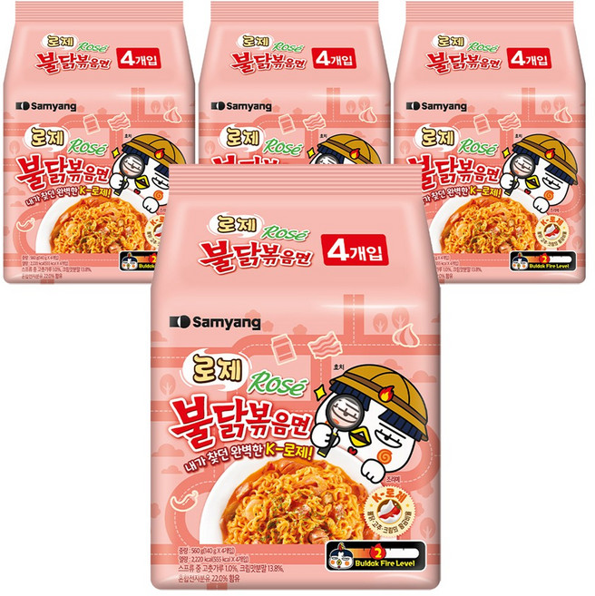 불닭볶음면 로제 140g, 16개