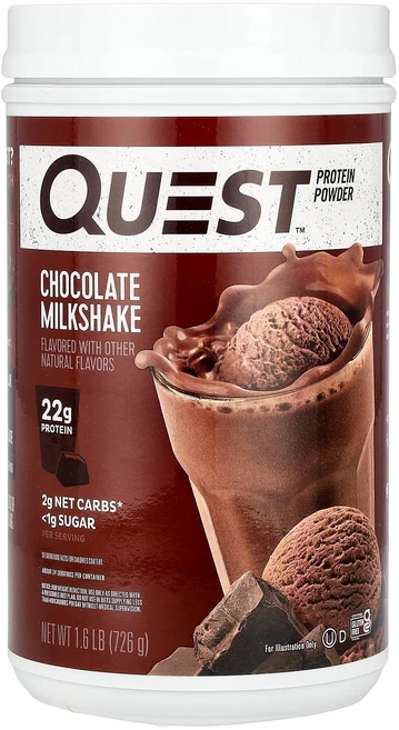 Quest Nutrition 퀘스트 뉴트리션 프로틴 초콜릿 밀크쉐이크 16lb 726g 파우더 단백질보충제, Quest Nutrition 퀘스트 뉴트리션 프로틴 초 - 쿠팡