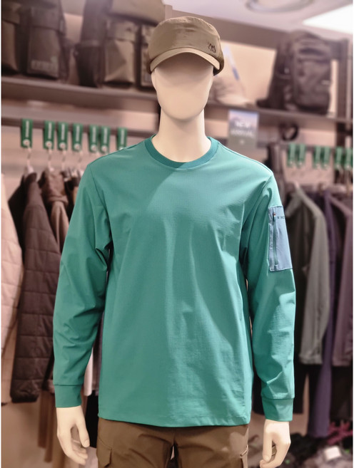 웨스트우드 남성 트리코트 라운드 티셔츠 아웃도어 등산 기능성 긴팔티 WO1MTTR403