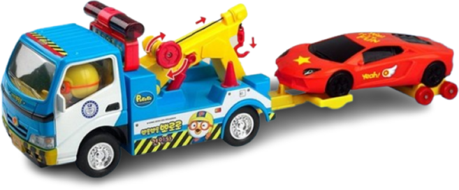뽀로로씽씽 견인차 작동완구, 혼합 색상, 1개