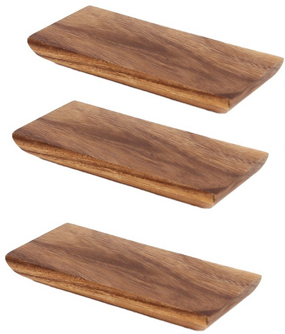 플라라 아카시아 초밥접시, 3개, 2호, 브라운