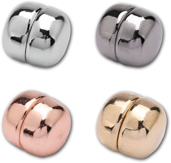 펴나나다 유광 자석 스카프 고정 브로치, 4개, 블랙+실버+골드+로즈골드